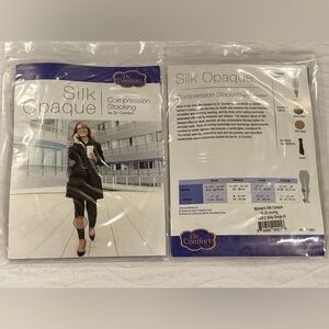 Dr. Comfort Four (4) Pairs Silk Opaque Beige Compression Stockings - Knee High